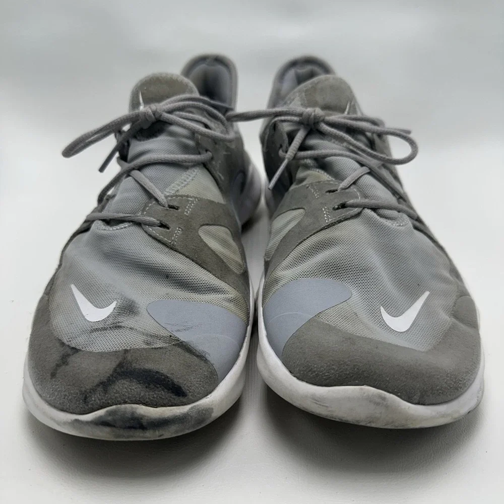 Nike Free RN 5.0 Mens Size 12 Gray White Athletic Running Walking Shoes Sneakers